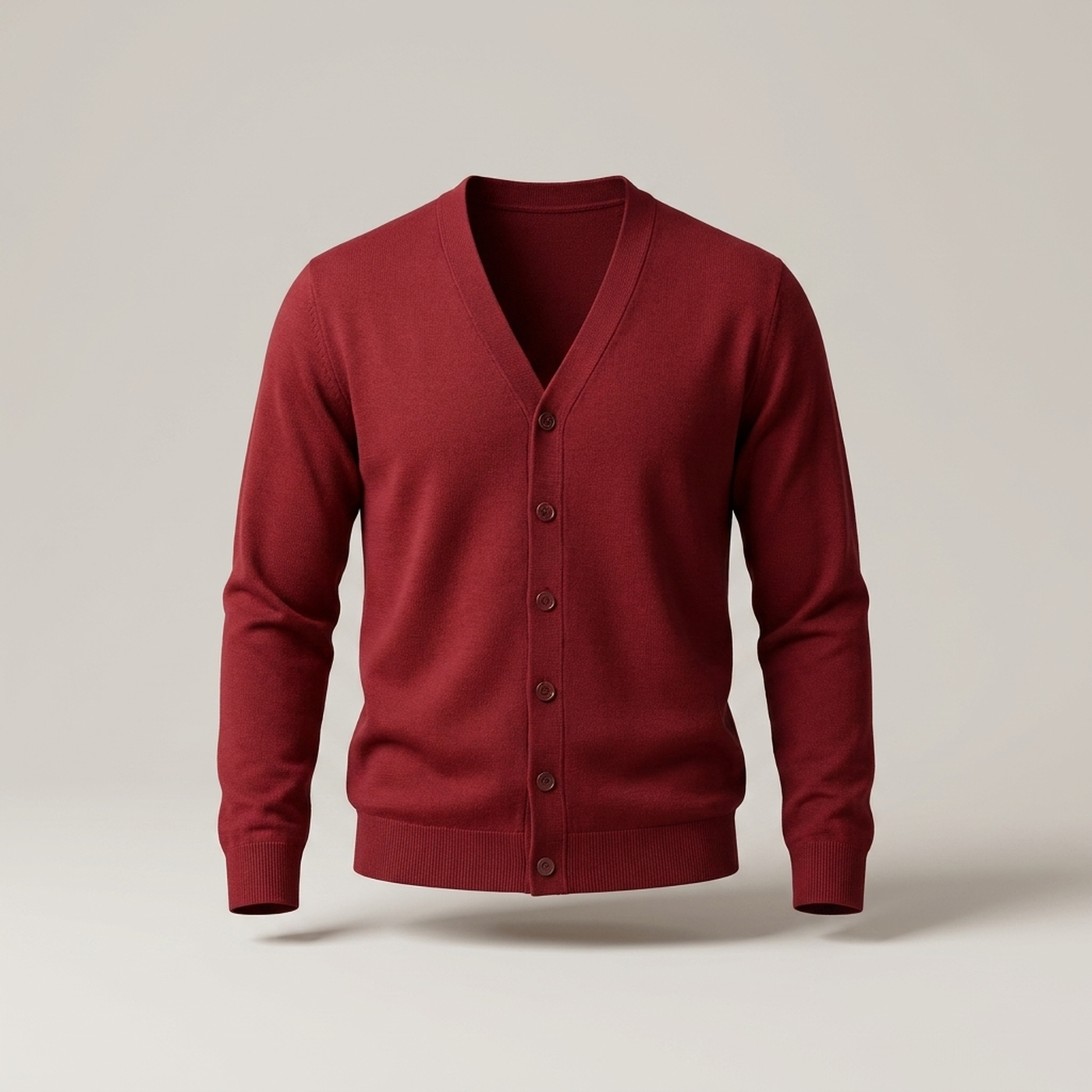 PLUXSTYLE::numise::mens-everyday-v-neck-cardigan::pack-red