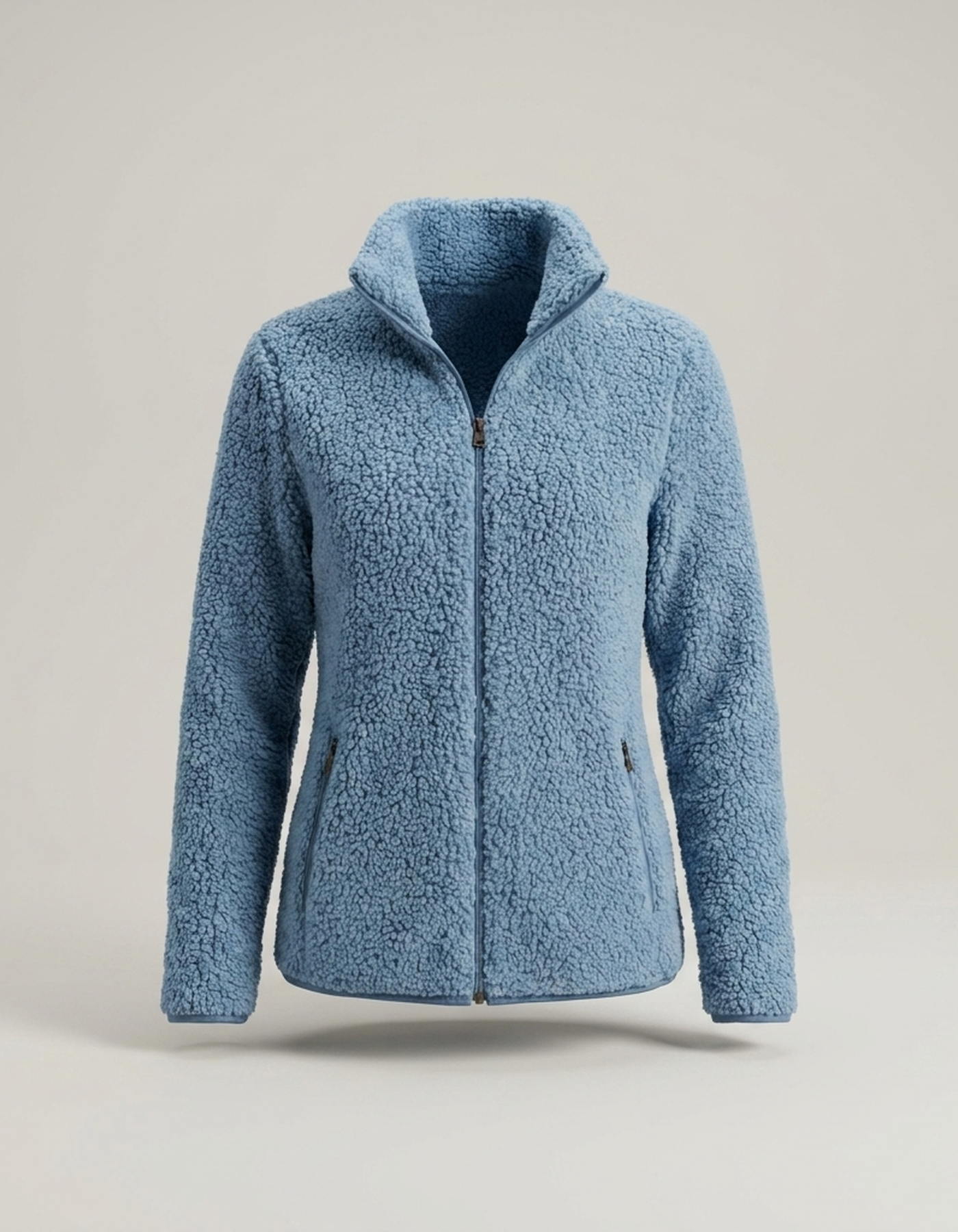 PLUXSTYLE::numise::womens-high-collar-parka::pack-light-blue