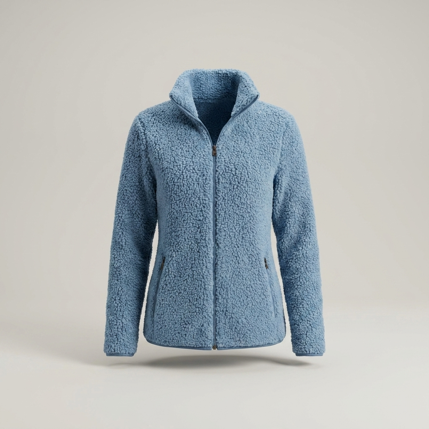 PLUXSTYLE::numise::womens-high-collar-parka::pack-light-blue