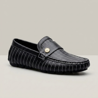 PLUXSTYLE::numise::mens-pinstripe-penny-loafers::closeup-hero