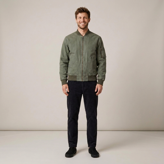 PLUXSTYLE::numise::mens-ribbed-trim-parka::front