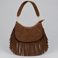 Fringe Accent Handbag