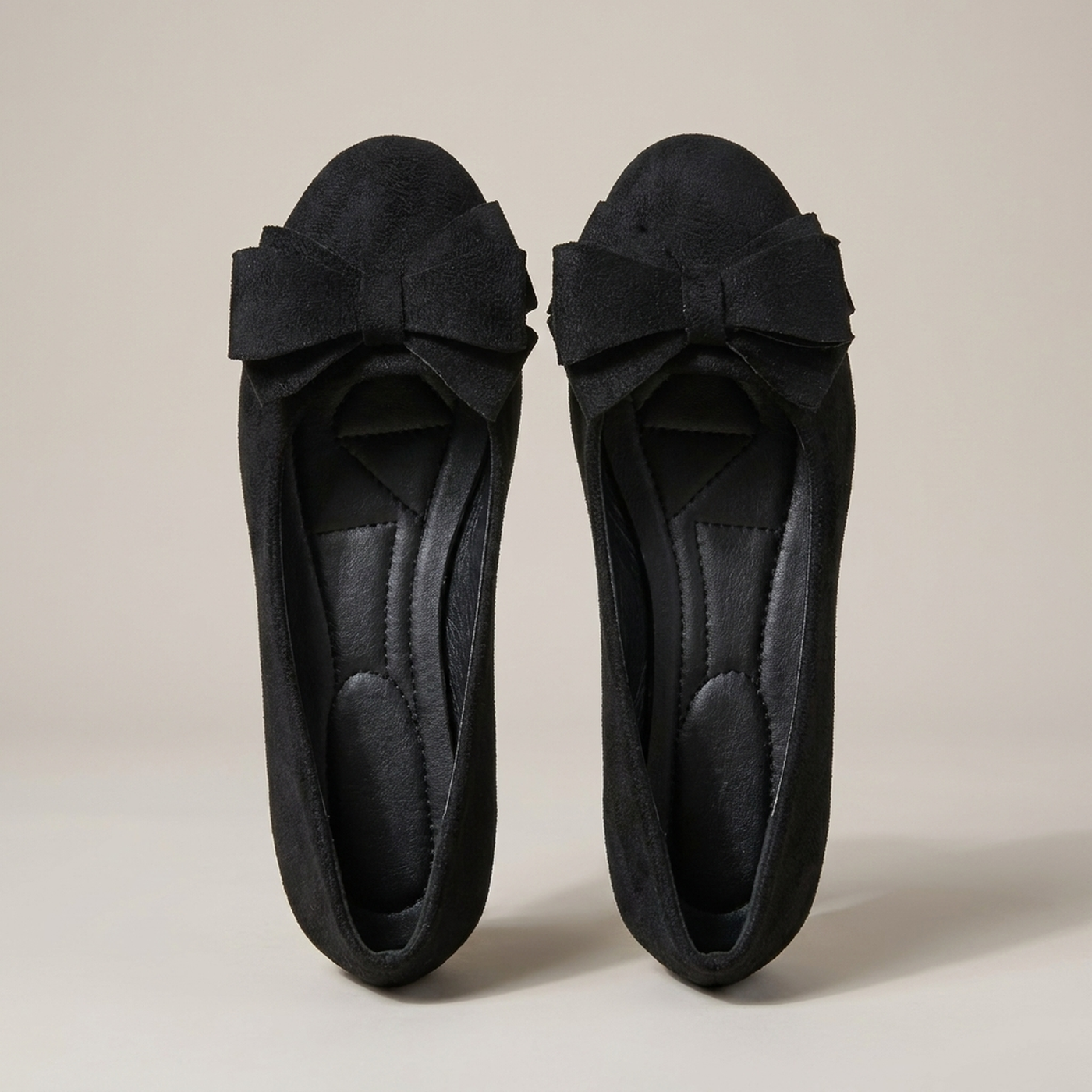 PLUXSTYLE::numise::annabelle-bow-detail-ballerina-flats::pack-black