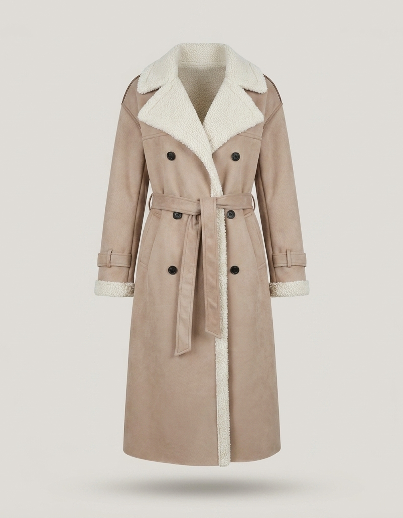 PLUXSTYLE::numise::clemence-belted-parka::pack-khaki