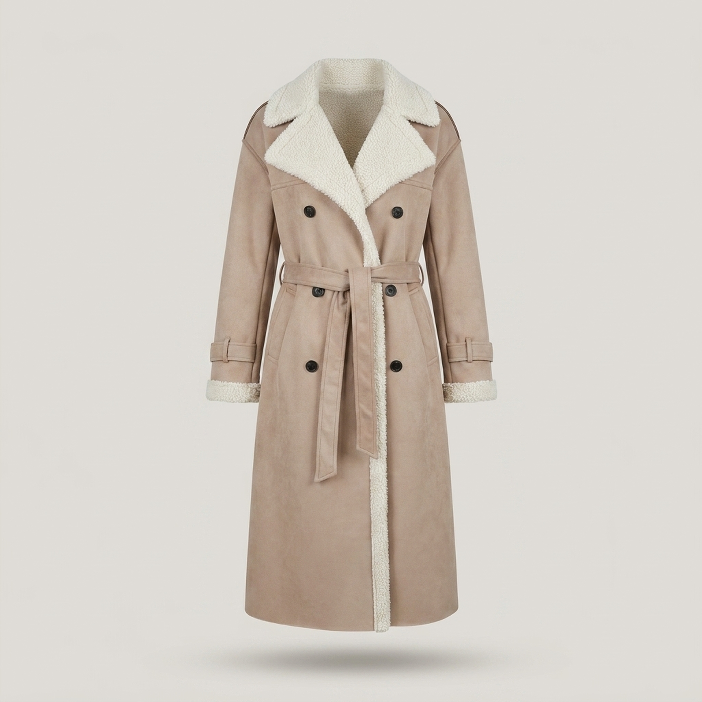 PLUXSTYLE::numise::clemence-belted-parka::pack-khaki