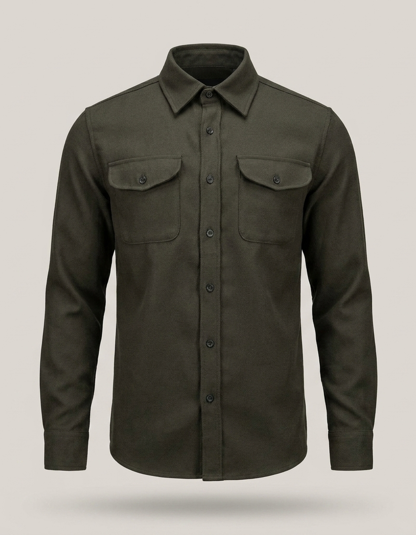 PLUXSTYLE::numise::mens-relaxed-shirt-jacket::pack-dark-green