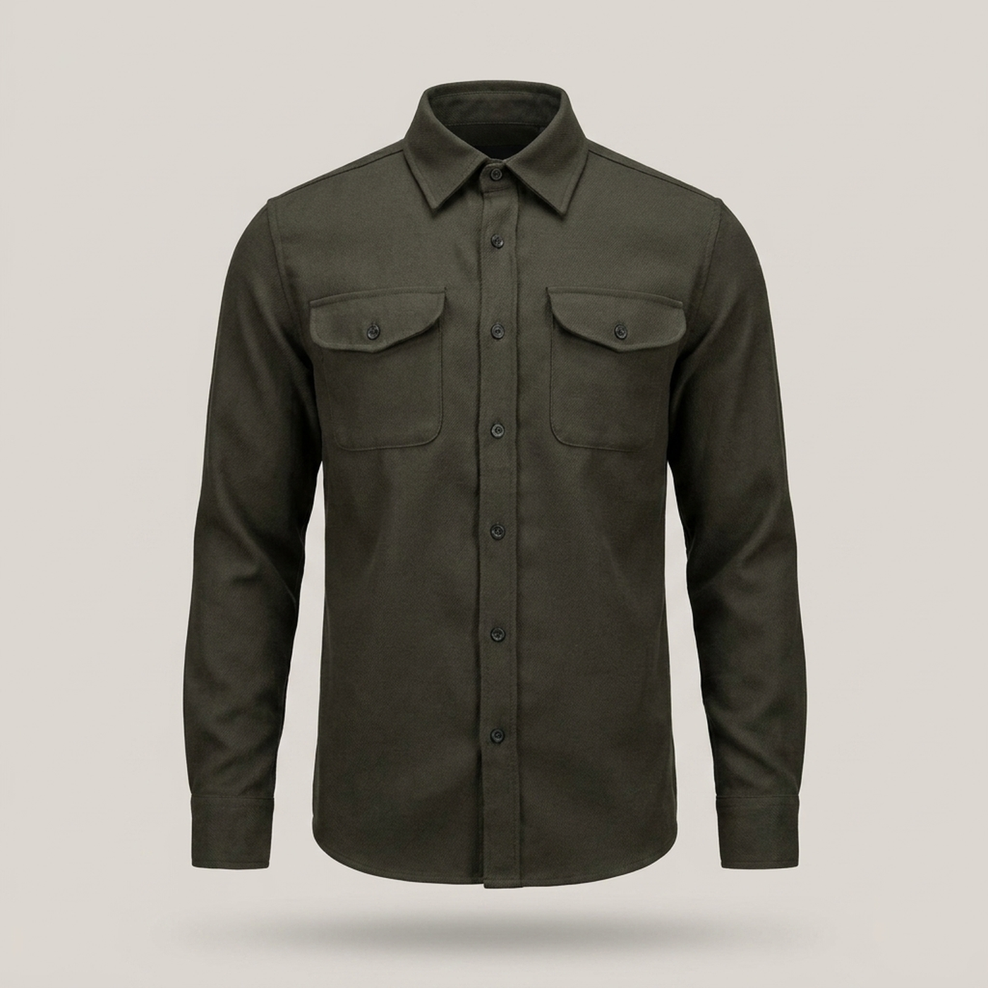 PLUXSTYLE::numise::mens-relaxed-shirt-jacket::pack-dark-green