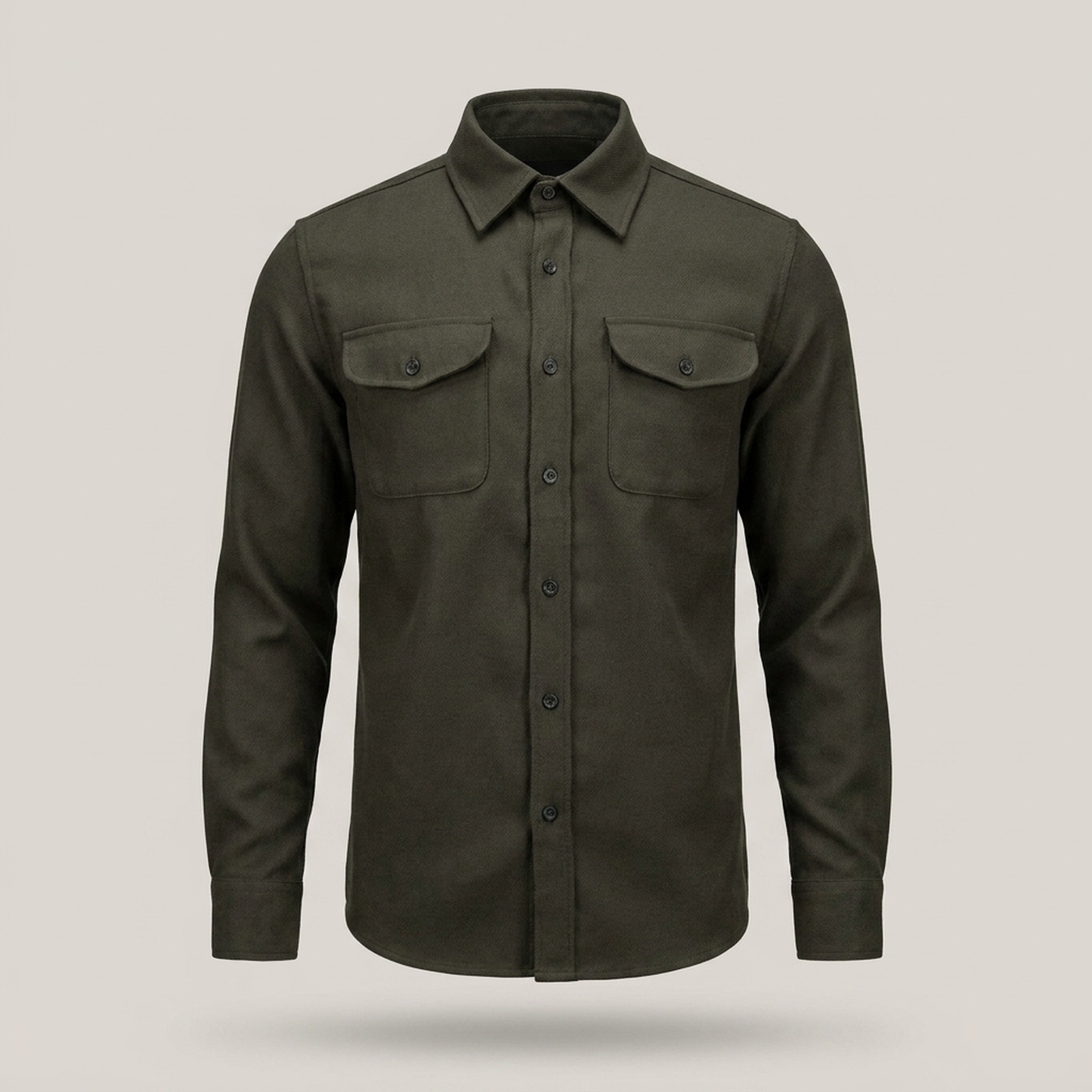 PLUXSTYLE::numise::mens-relaxed-shirt-jacket::pack-dark-green