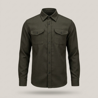 PLUXSTYLE::numise::mens-relaxed-shirt-jacket::pack-dark-green