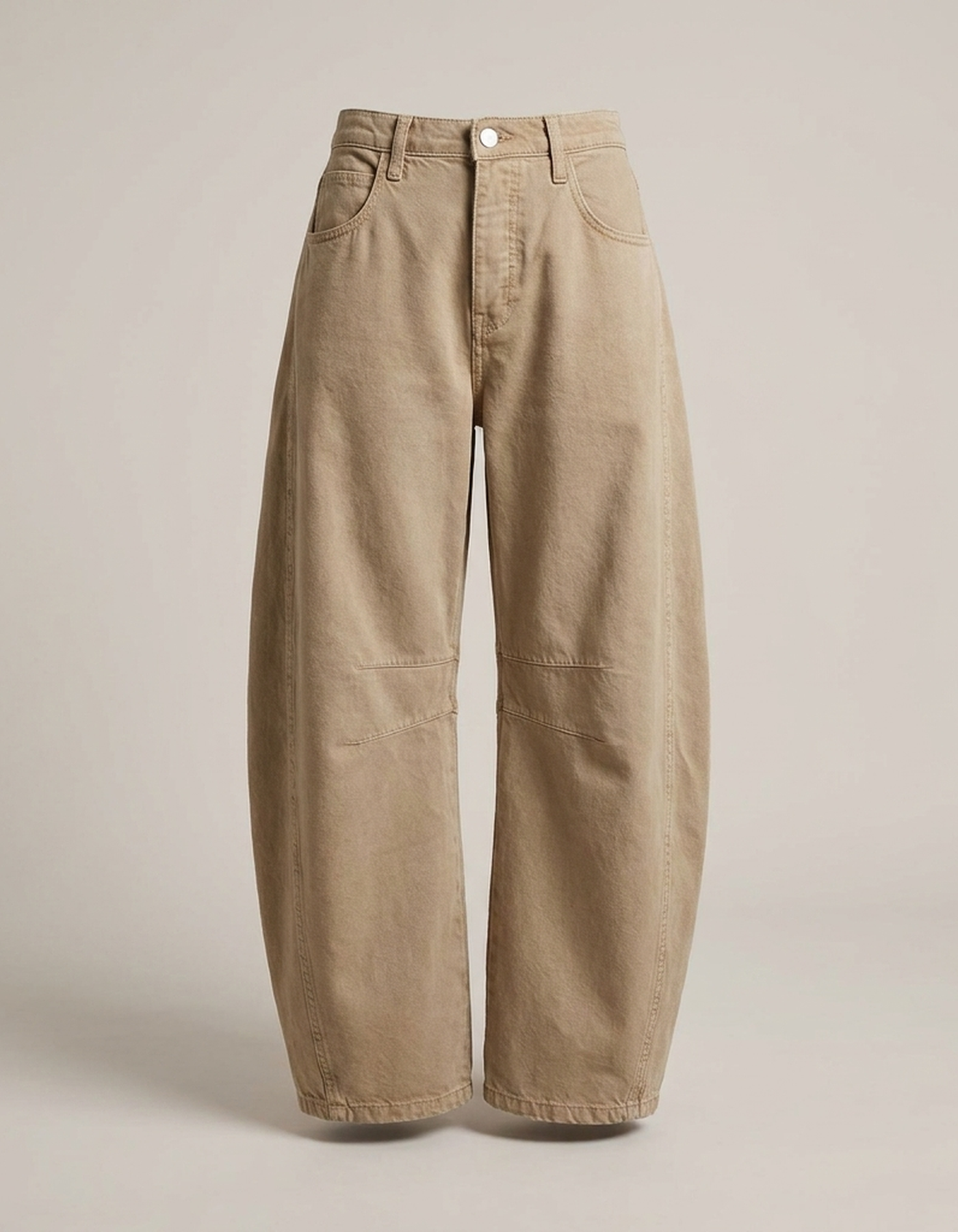 PLUXSTYLE::numise::amelia-high-waist-barrel-leg-jeans::pack-beige