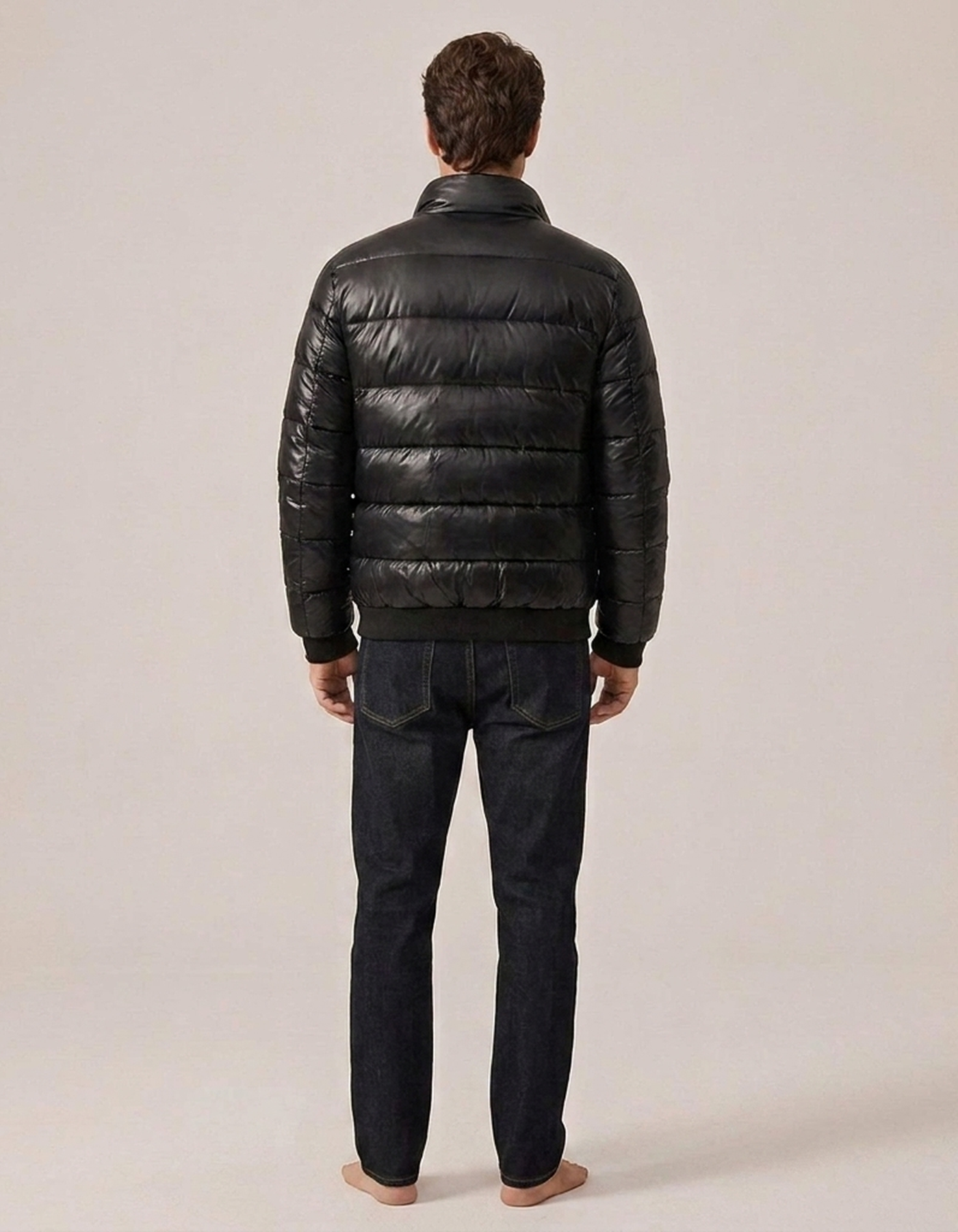 PLUXSTYLE::numise::mens-gloss-finish-winter-parka::back