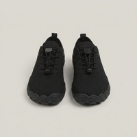 PLUXSTYLE::numise::mens-toggle-lace-barefoot-sneakers::pack-black