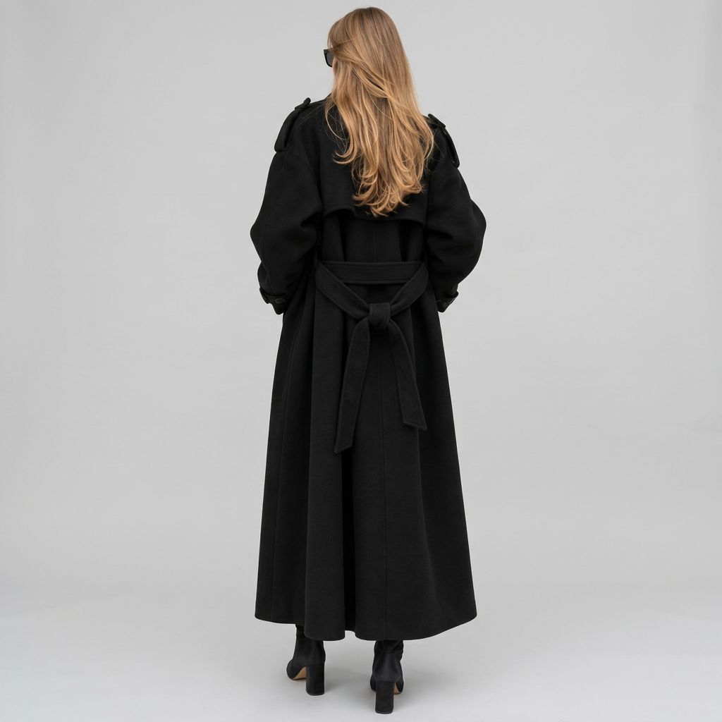 Relaxed Fit Long Belted Trenchcoat