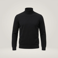 PLUXSTYLE::numise::mens-slim-fit-turtleneck-sweater::pack-black