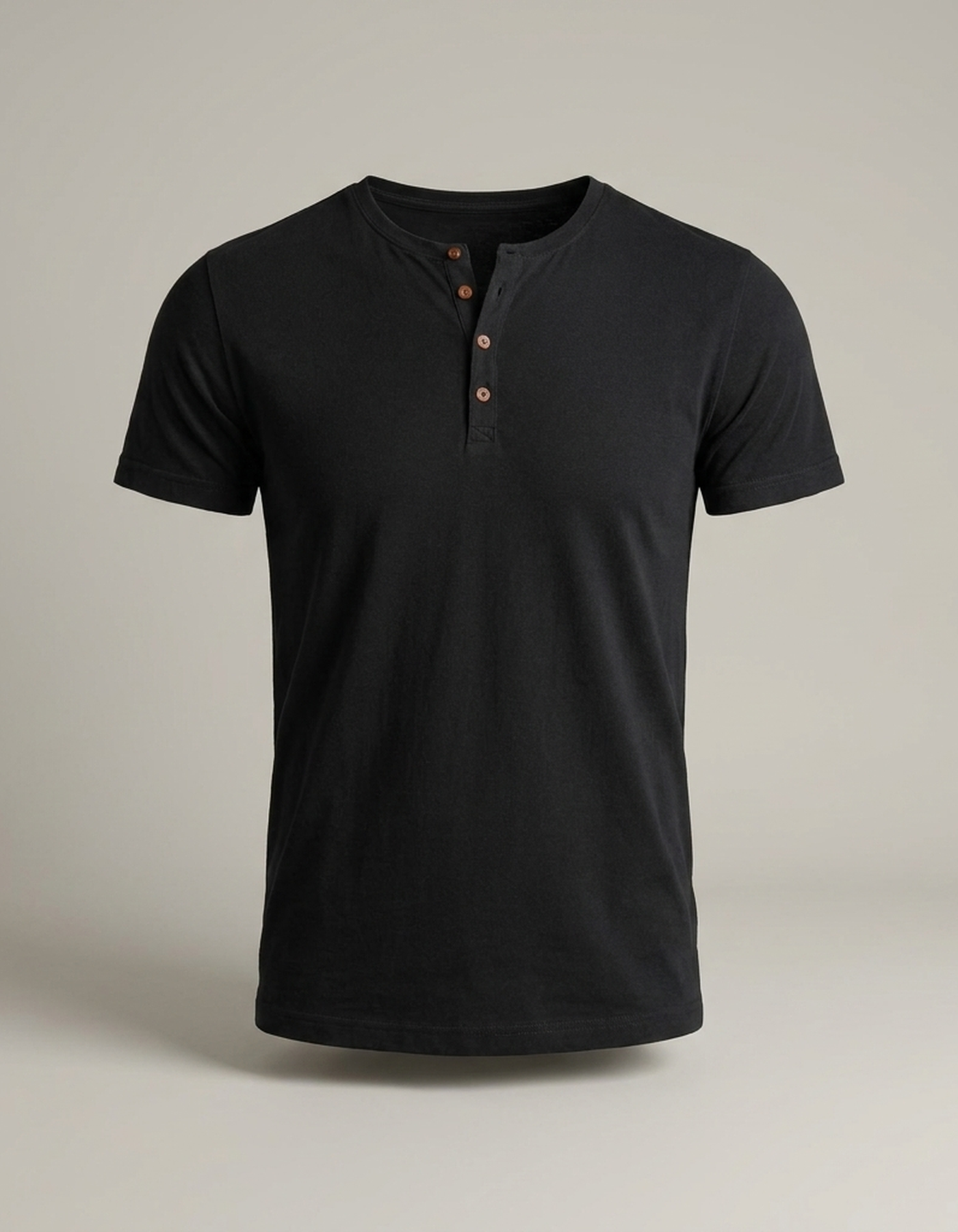 PLUXSTYLE::numise::mens-streamlined-henley-top::pack-black