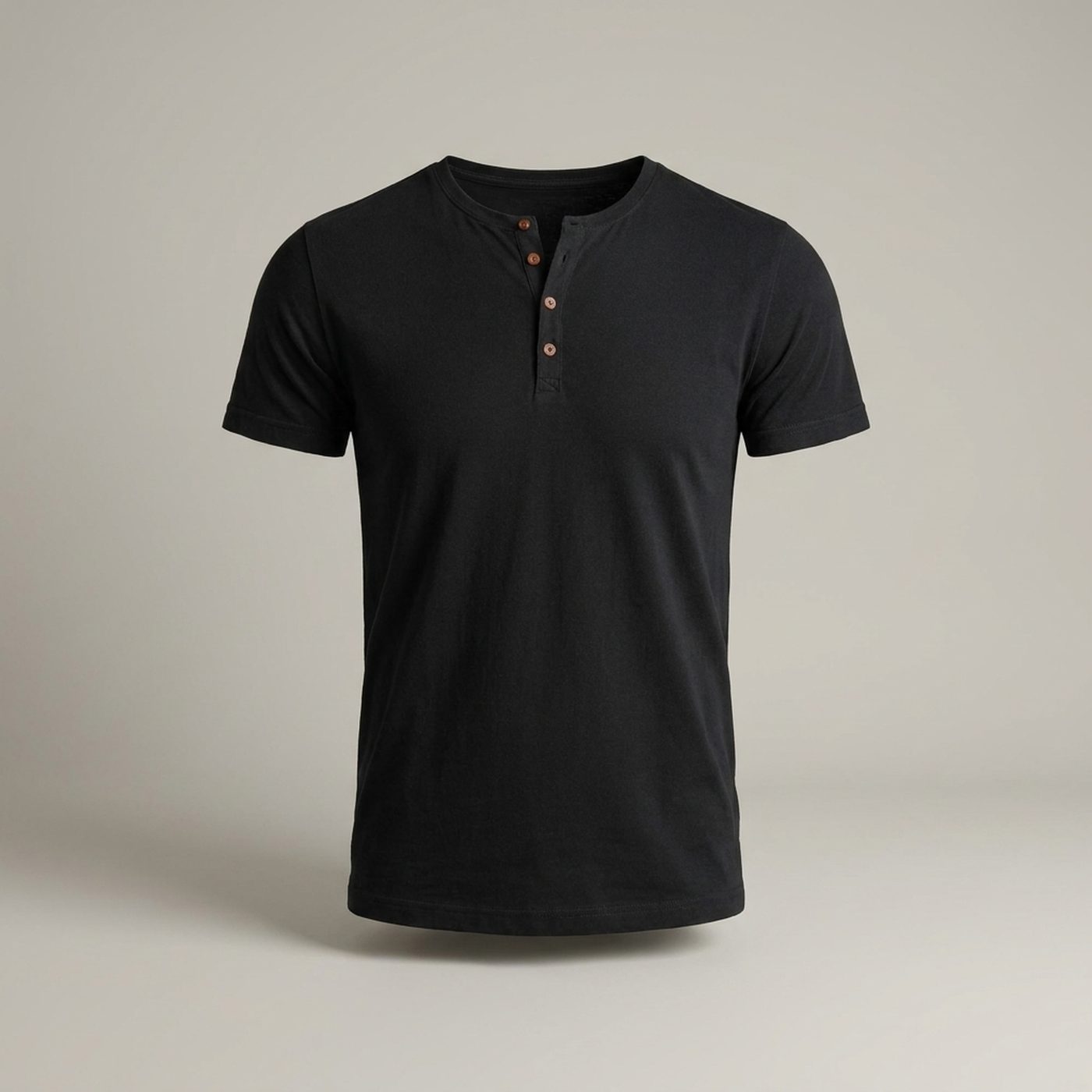 PLUXSTYLE::numise::mens-streamlined-henley-top::pack-black