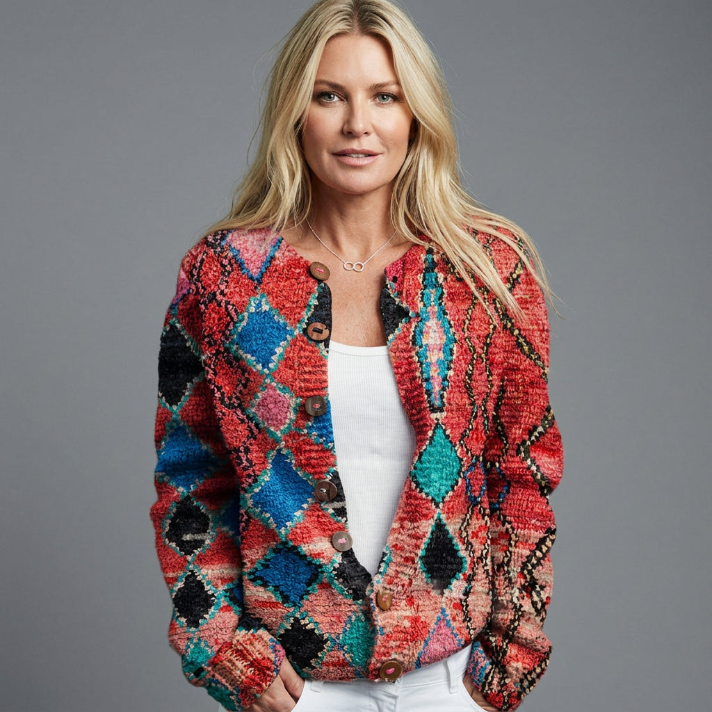 Women's Print Button Cardigan