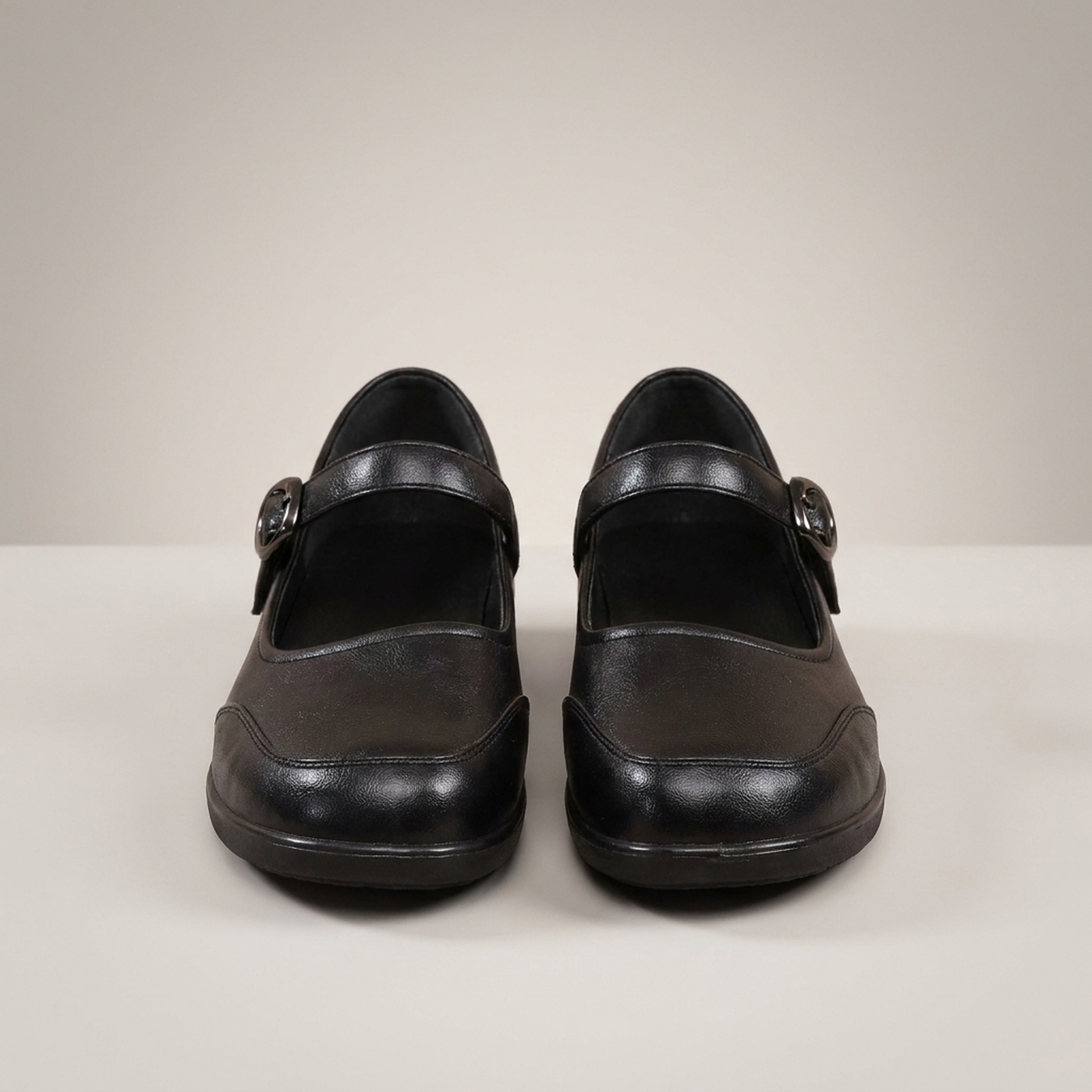 PLUXSTYLE::numise::daniela-buckle-strap-mary-jane-shoes::pack-black