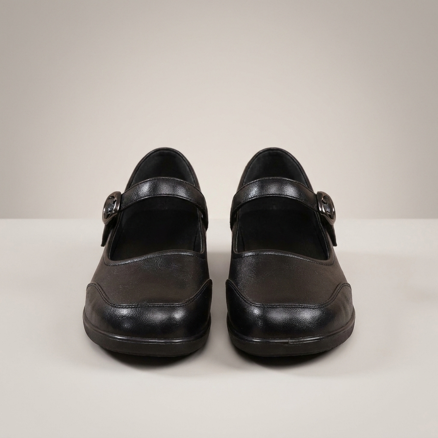 PLUXSTYLE::numise::daniela-buckle-strap-mary-jane-shoes::pack-black