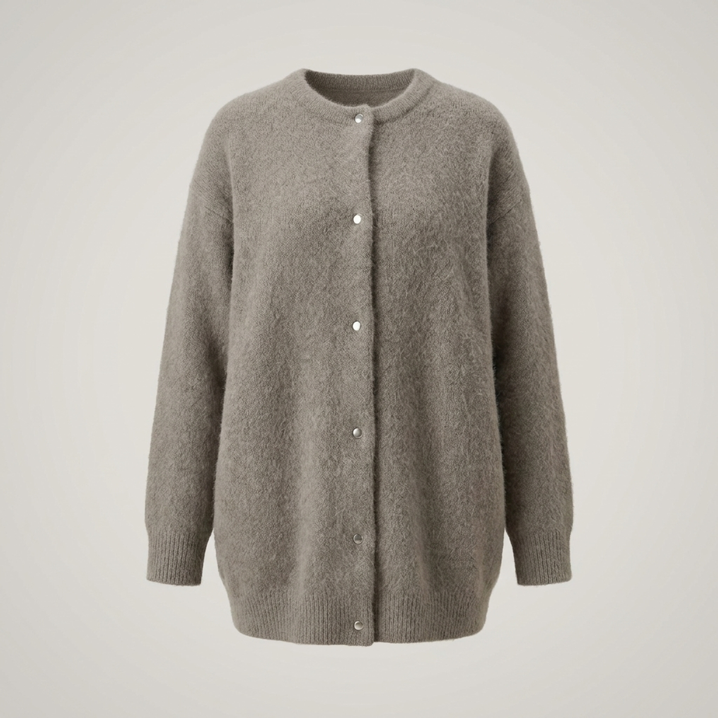 PLUXSTYLE::numise::longline-button-front-cardigan::pack-beige