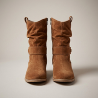PLUXSTYLE::numise::womens-buckle-slouch-ankle-footwear::pack-brown
