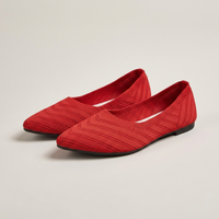 PLUXSTYLE::numise::womens-pointed-toe-ballet-footwear::pack-red