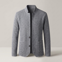 PLUXSTYLE::numise::mens-relaxed-mandarin-collar-parka::pack-grey