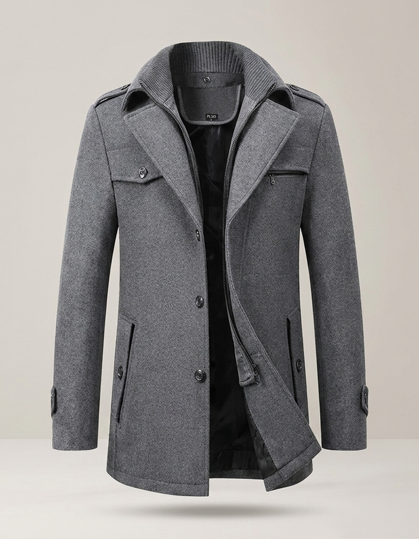 PLUXSTYLE::numise::mens-longline-parka::pack-grey