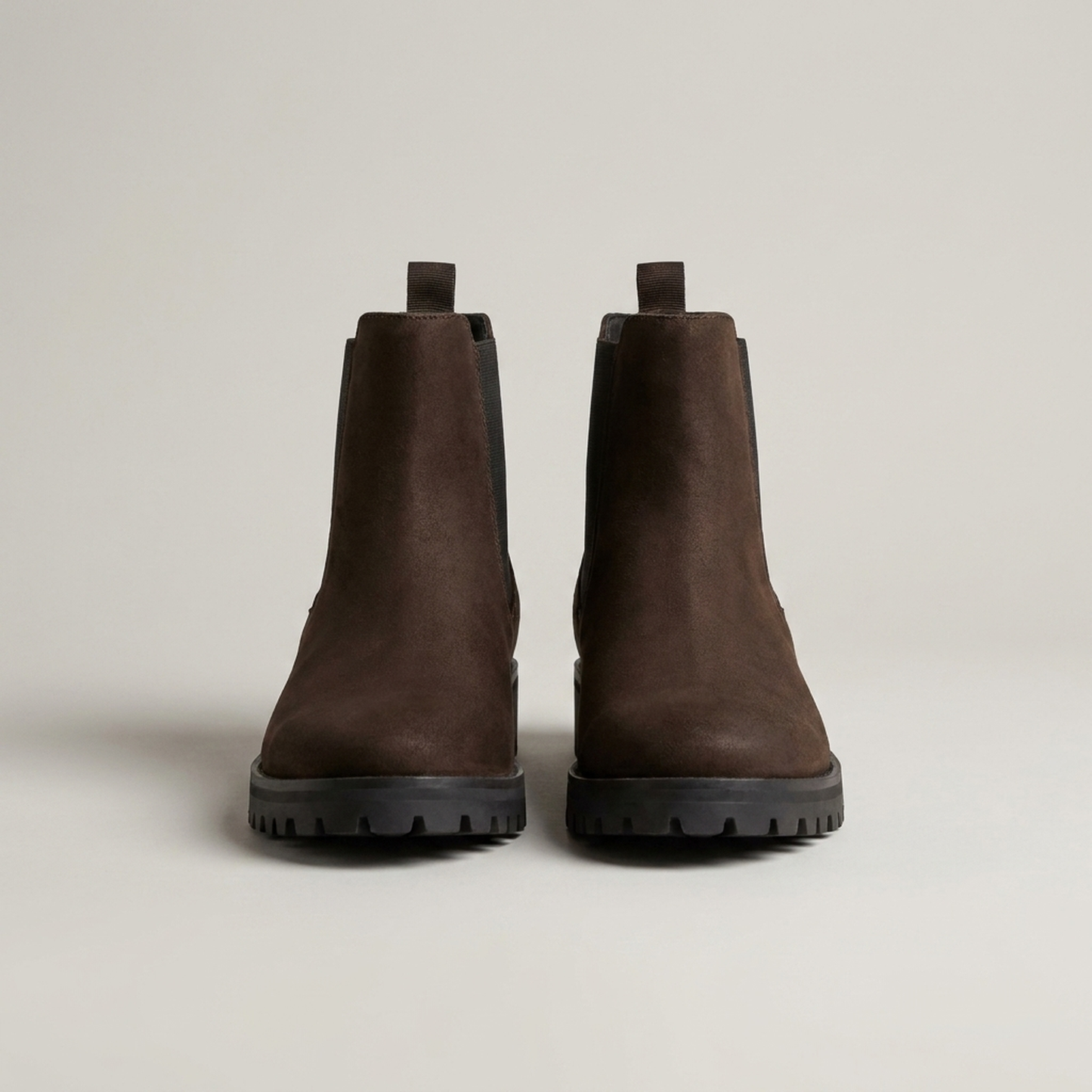 PLUXSTYLE::numise::beatrix-lug-sole-chelsea-boots::pack-dark-brown