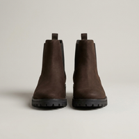 PLUXSTYLE::numise::beatrix-lug-sole-chelsea-boots::pack-dark-brown