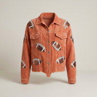 PLUXSTYLE::numise::game-day-sequin-parka::pack-orange