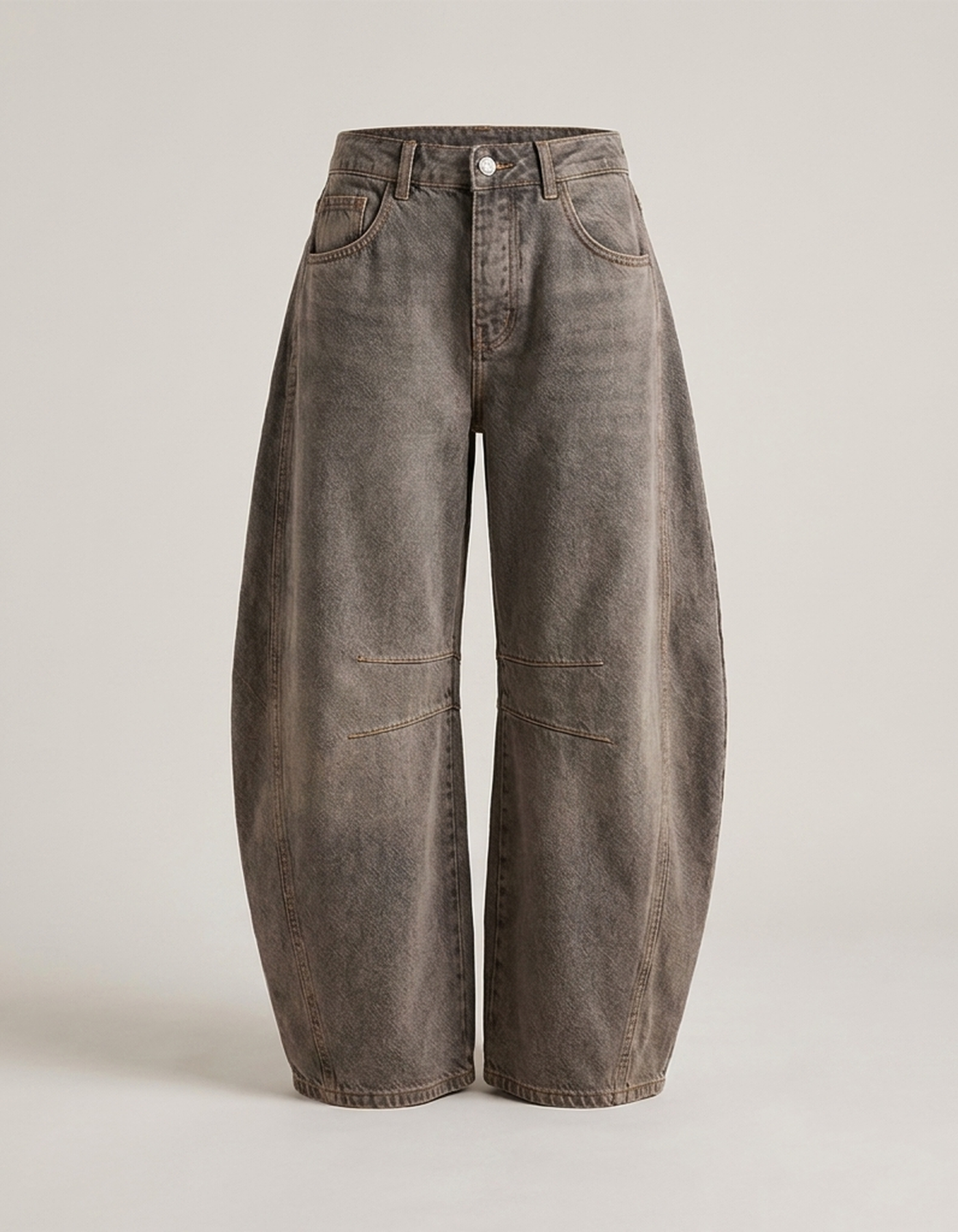 PLUXSTYLE::numise::amelia-high-waist-barrel-leg-jeans::pack-dark-gray