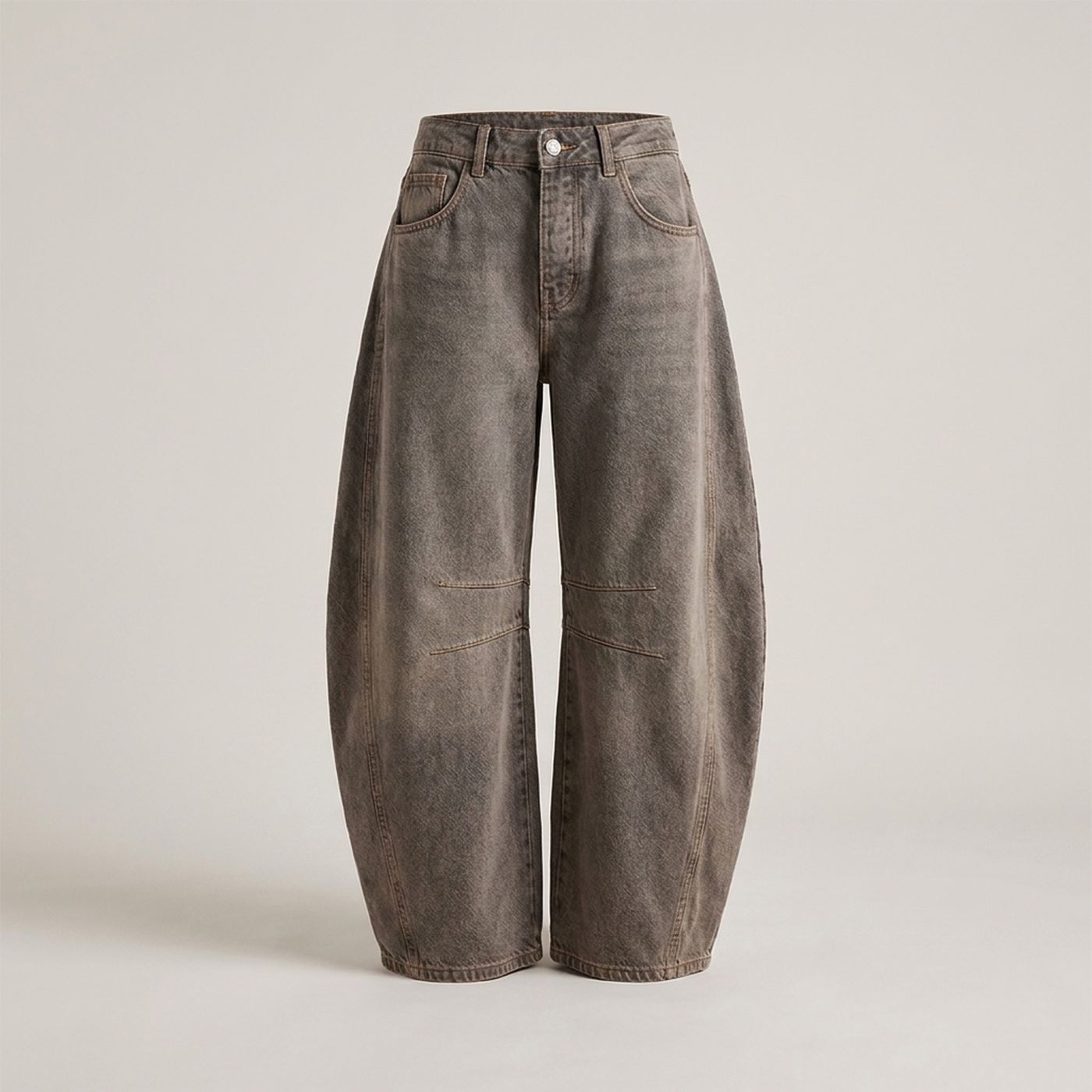 PLUXSTYLE::numise::amelia-high-waist-barrel-leg-jeans::pack-dark-gray
