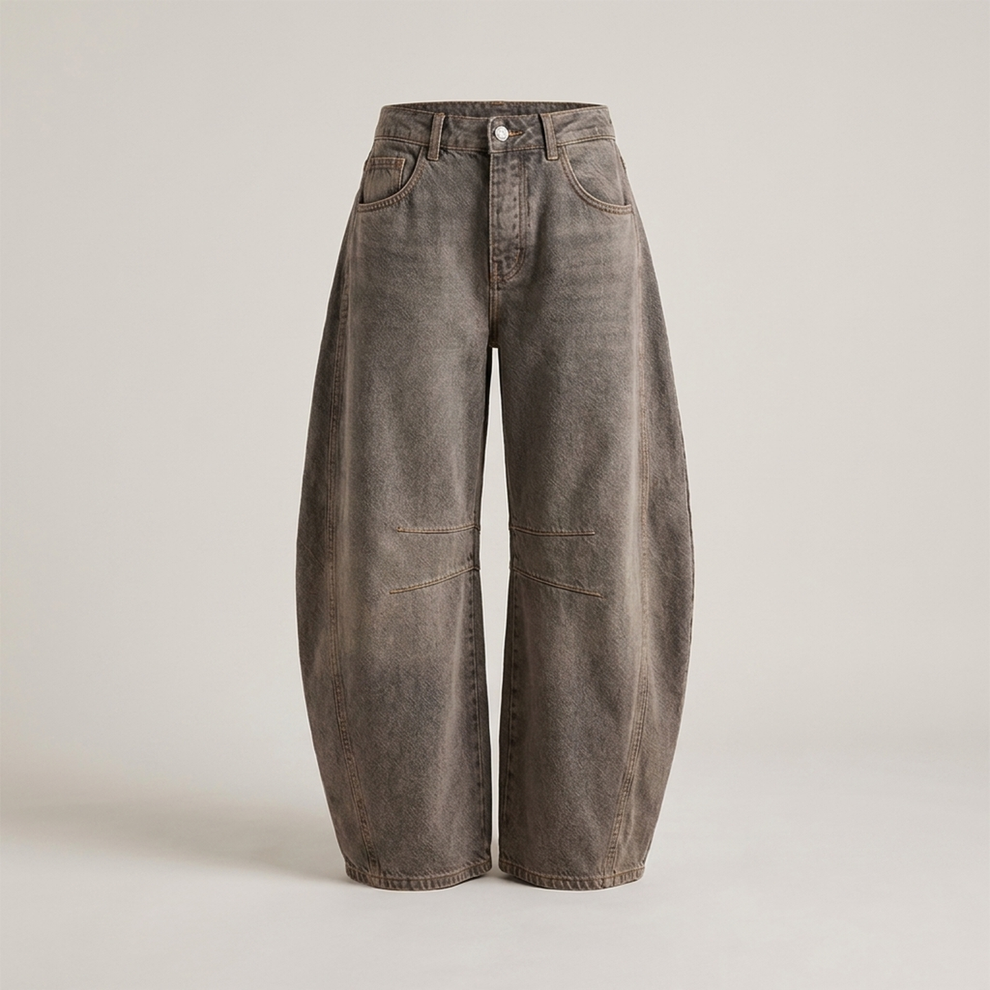 PLUXSTYLE::numise::amelia-high-waist-barrel-leg-jeans::pack-dark-gray