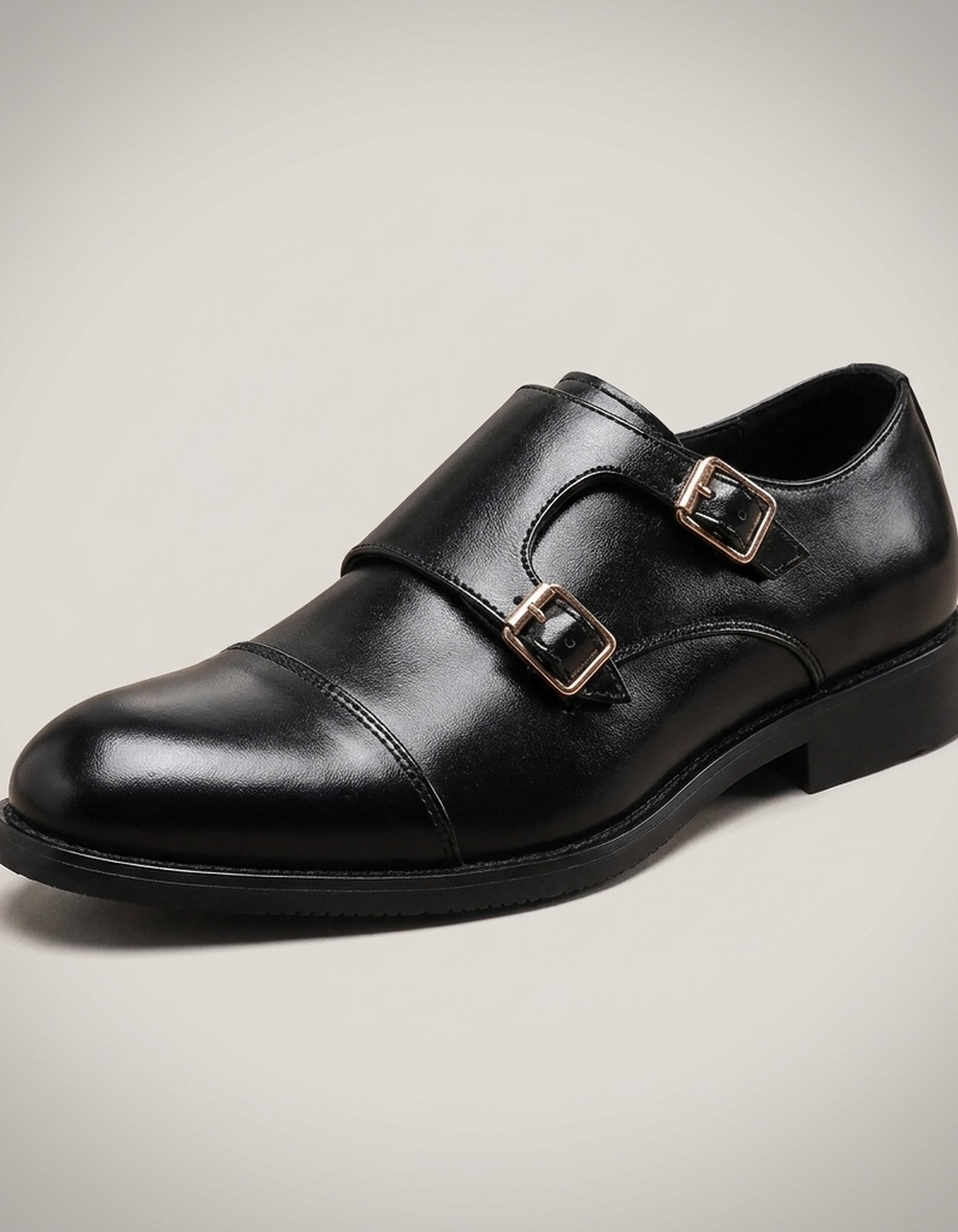 PLUXSTYLE::numise::mens-double-buckle-dress-shoes::closeup-hero