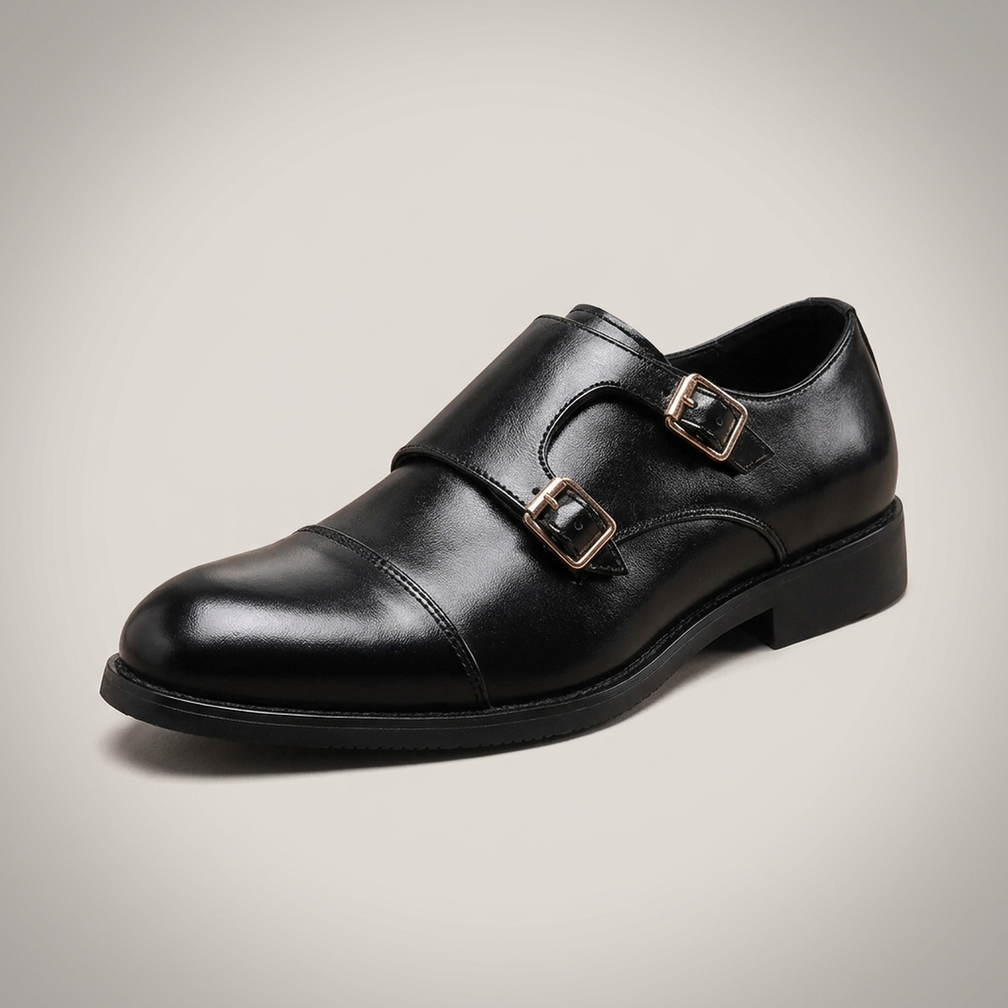 PLUXSTYLE::numise::mens-double-buckle-dress-shoes::closeup-hero