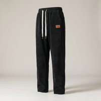 PLUXSTYLE::numise::mens-easy-waist-straight-leg-pants::pack-black