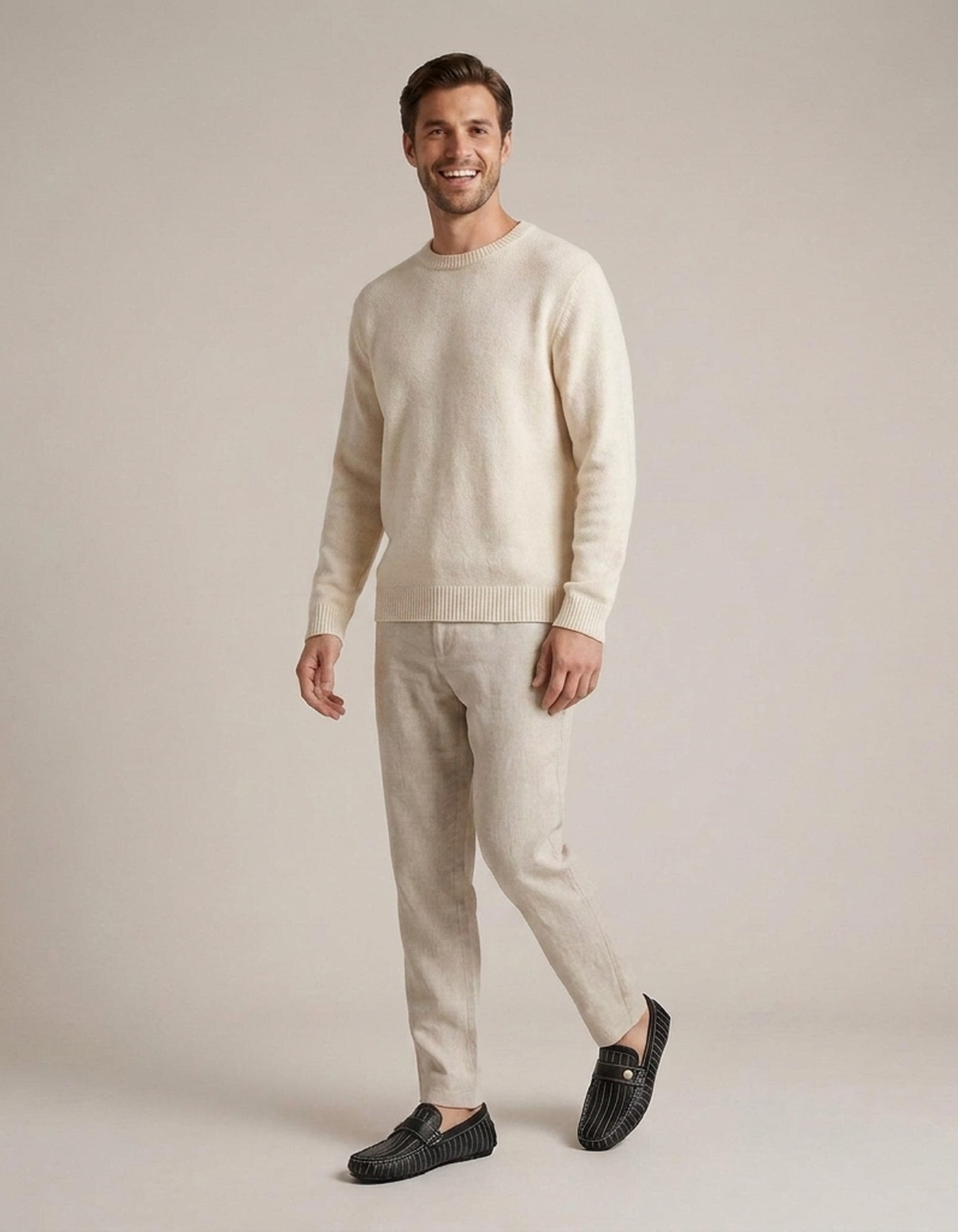 PLUXSTYLE::numise::mens-pinstripe-penny-loafers::zoom-out