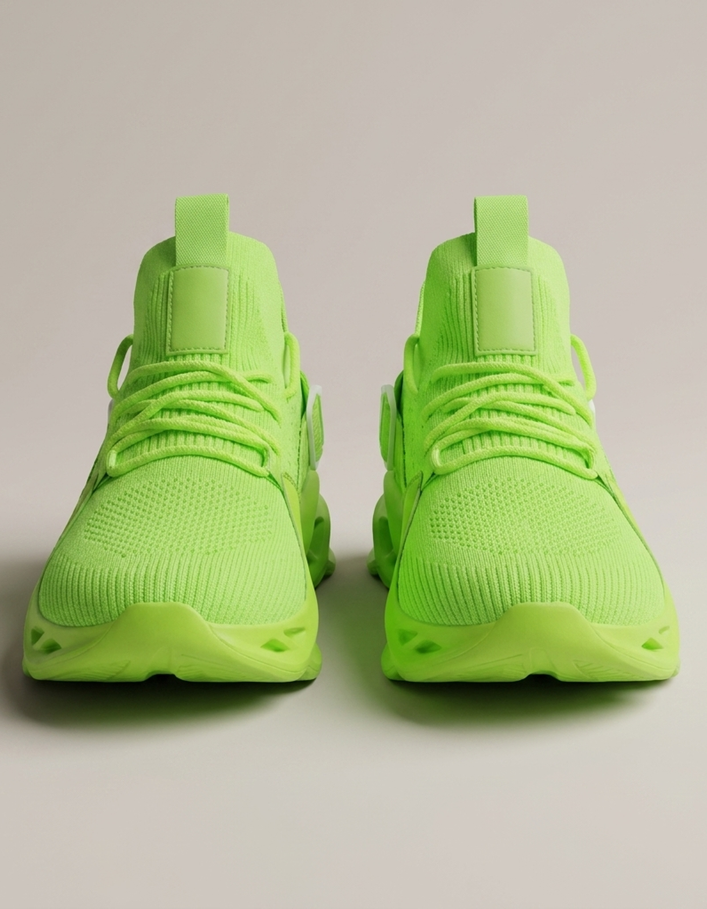 PLUXSTYLE::numise::mens-blade-sole-chunky-sneakers::pack-green