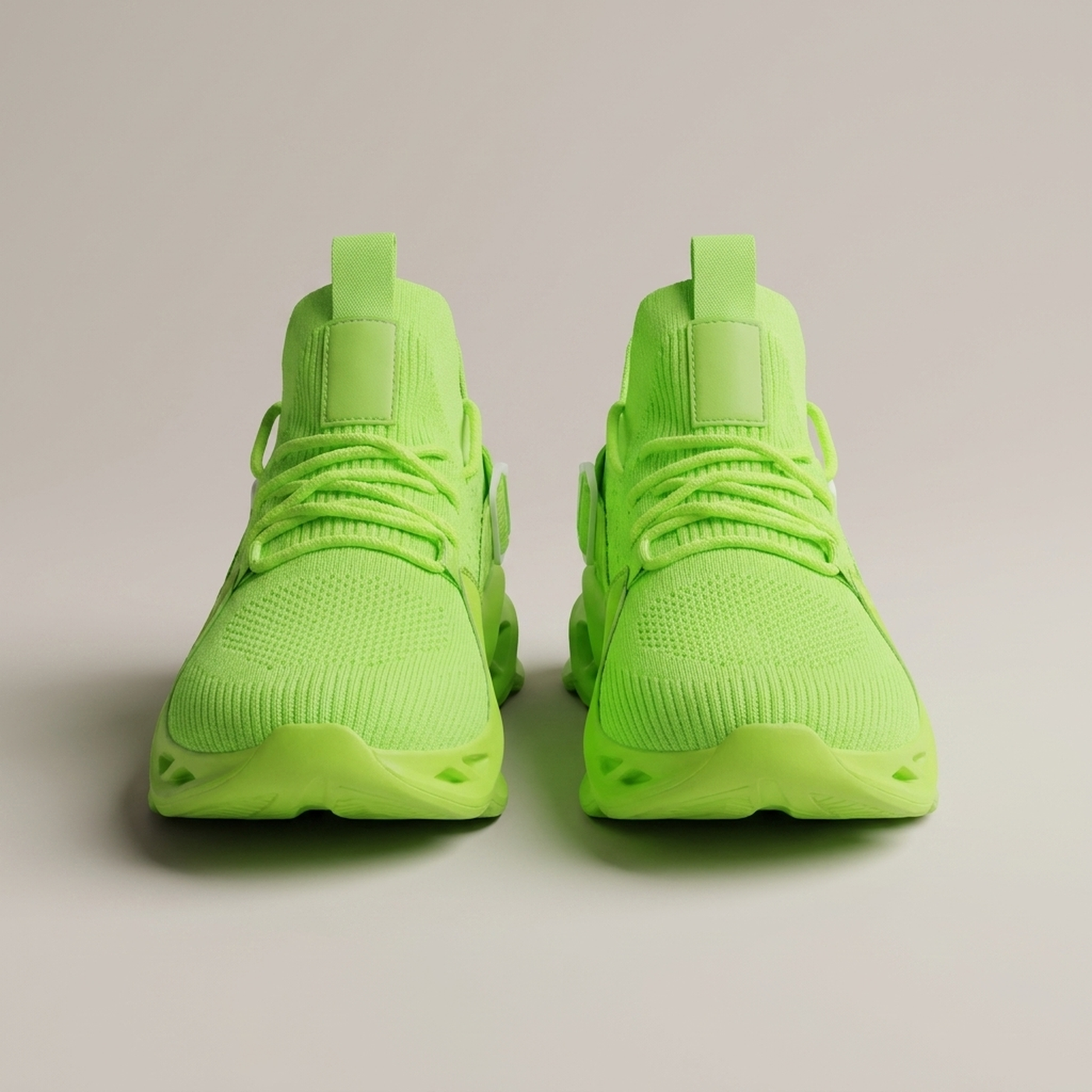 PLUXSTYLE::numise::mens-blade-sole-chunky-sneakers::pack-green