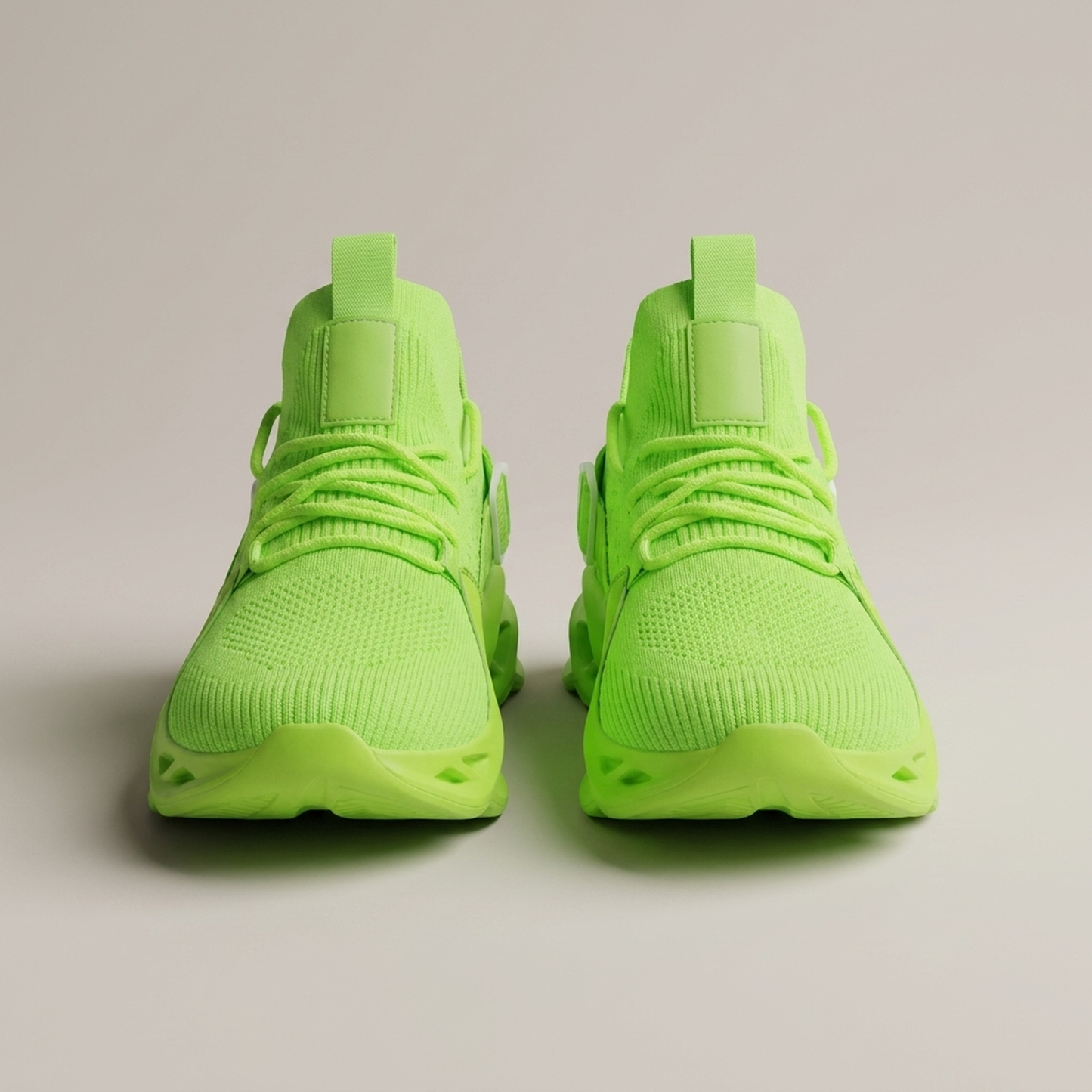 PLUXSTYLE::numise::mens-blade-sole-chunky-sneakers::pack-green