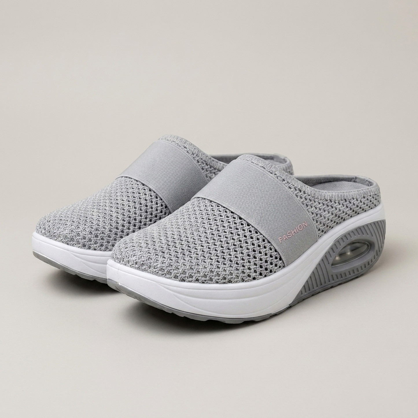 PLUXSTYLE::numise::womens-air-cushion-walking-shoes::pack-light-gray