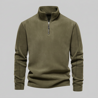 Men’s Quarter-Zip Stand Collar Pullover