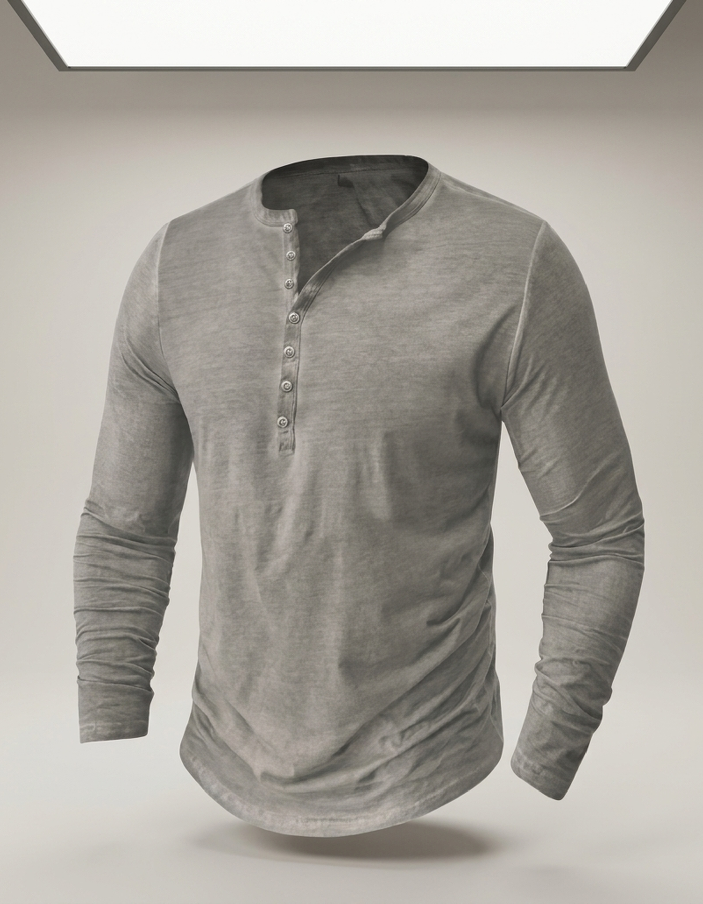 PLUXSTYLE::numise::mens-relaxed-long-sleeve-henley-top::pack-grey