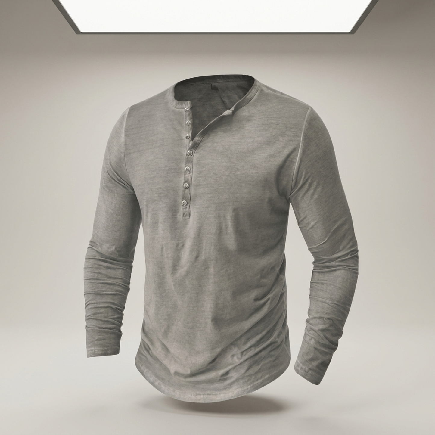 PLUXSTYLE::numise::mens-relaxed-long-sleeve-henley-top::pack-grey