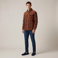 PLUXSTYLE::numise::mens-relaxed-fit-plaid-parka::front