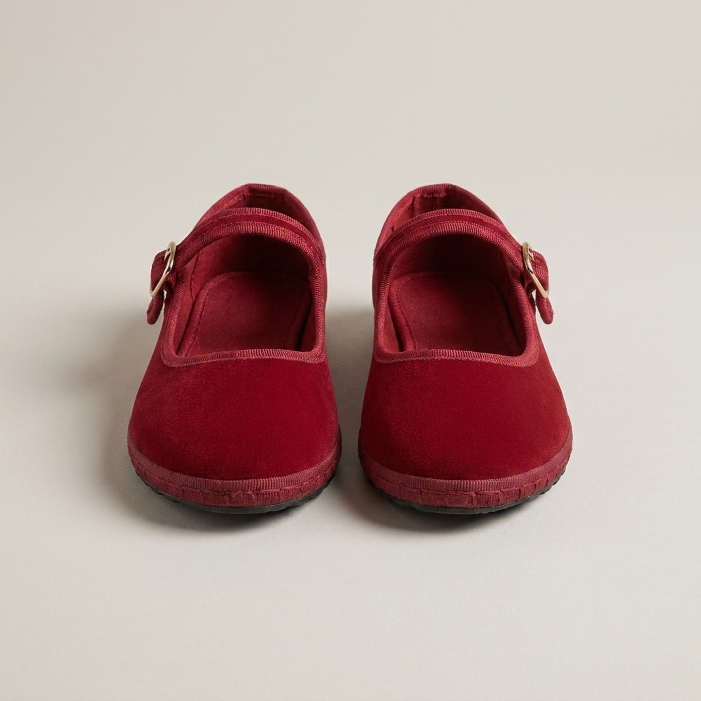 PLUXSTYLE::numise::buckle-strap-mary-jane-flats::pack-red