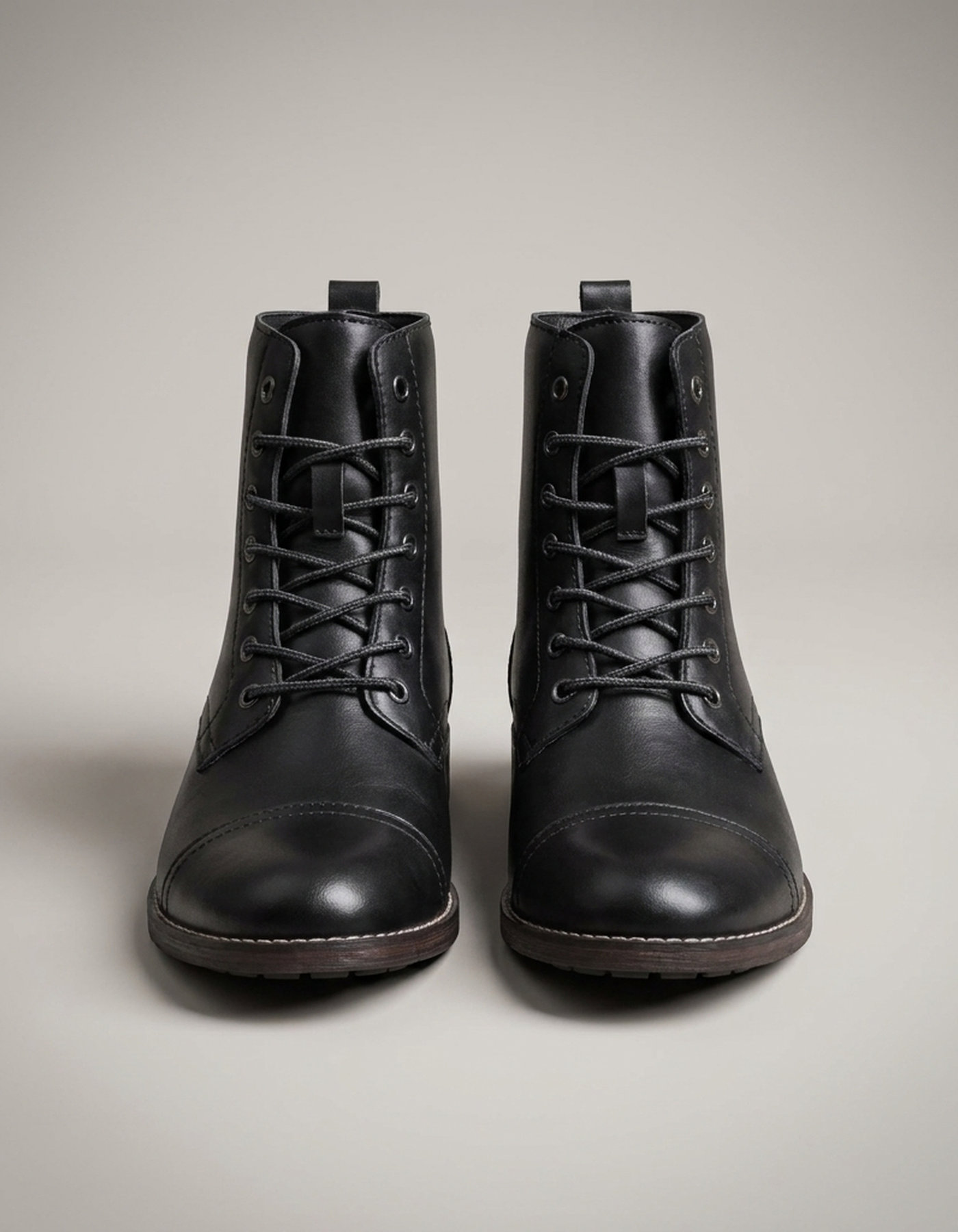 PLUXSTYLE::numise::mens-everyday-lace-up-ankle-boots::pack-black