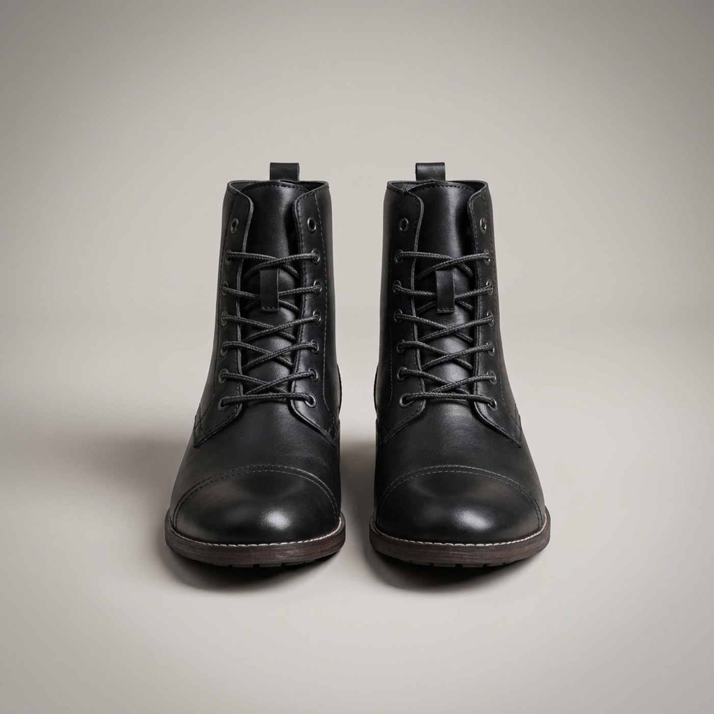 PLUXSTYLE::numise::mens-everyday-lace-up-ankle-boots::pack-black