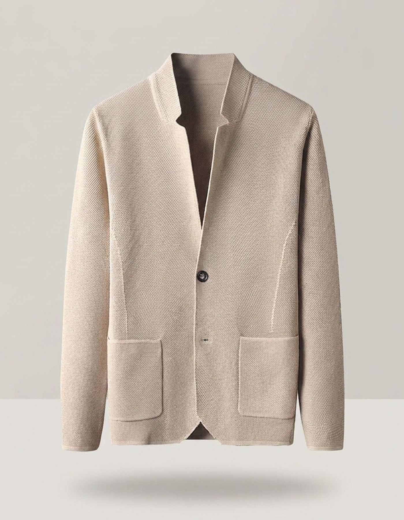 PLUXSTYLE::numise::mens-relaxed-mandarin-collar-parka::pack-khaki